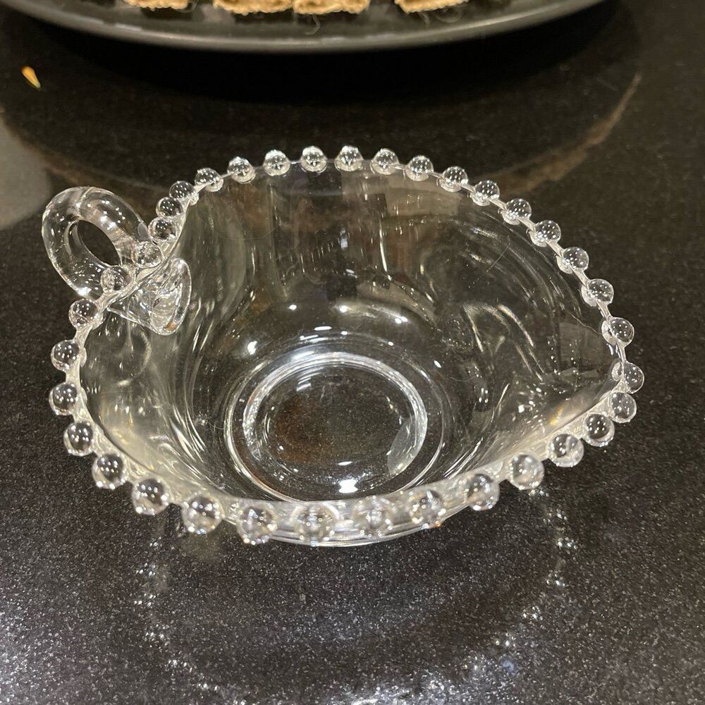 Vintage Candlewick heart-shaped candy, charchuterie, condiment dish